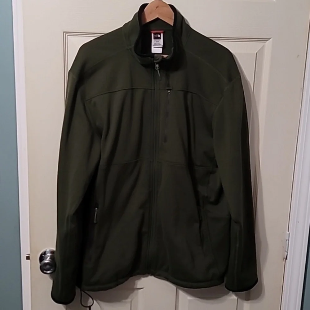 The North Face Vapor Wick Hunter Green Full Zip Fleece Jacket Men's XL‎